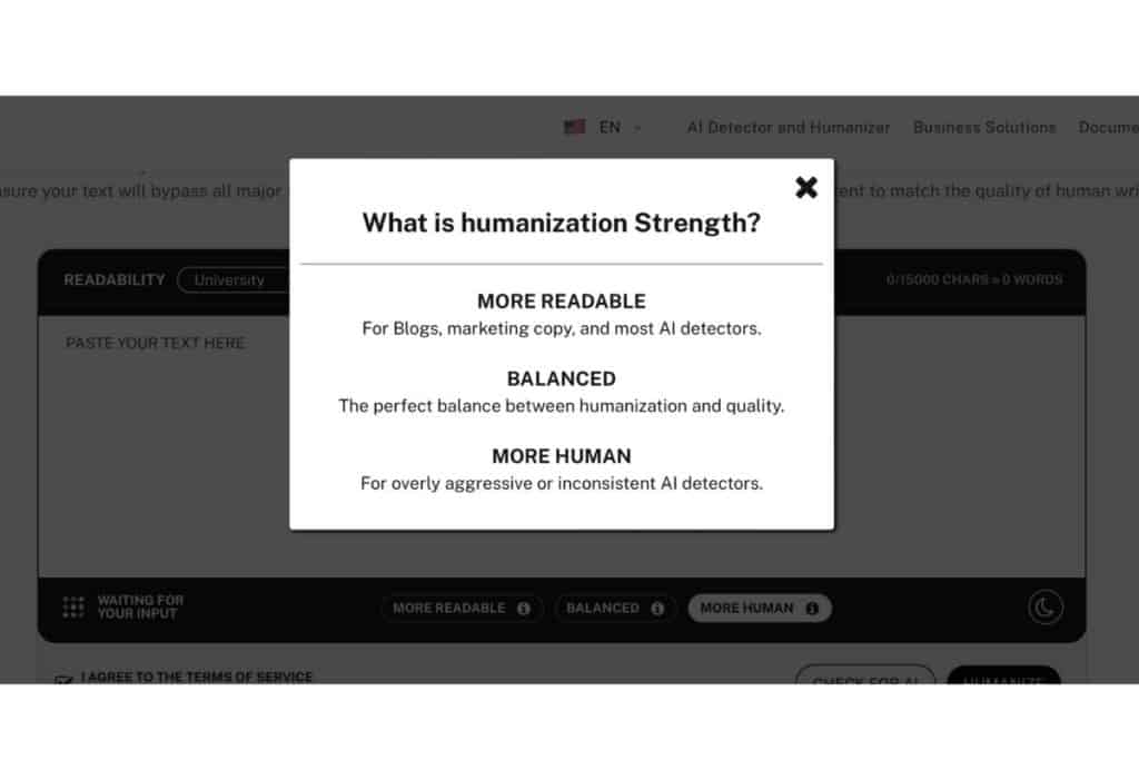 Fuerza de humanización de la IA indetectable