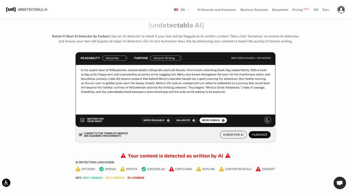 ¿Puede la IA escribir un libro? Sí, aquí tienes 7 pasos esenciales 7 El contenido fue detectado como escrito por AI con AI Indetectable