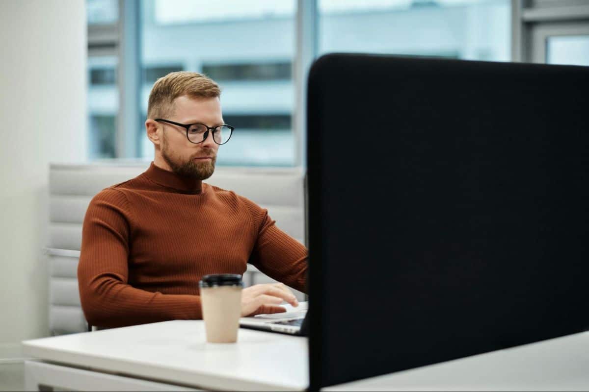 Man working in an office