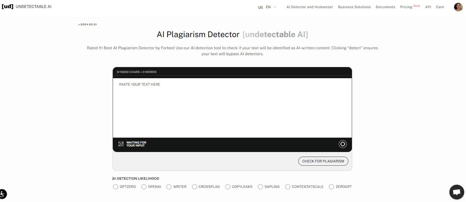 AI plagiarism detector for students