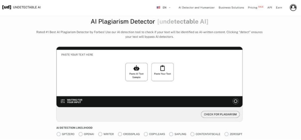 Controllore di plagio AI non individuabile