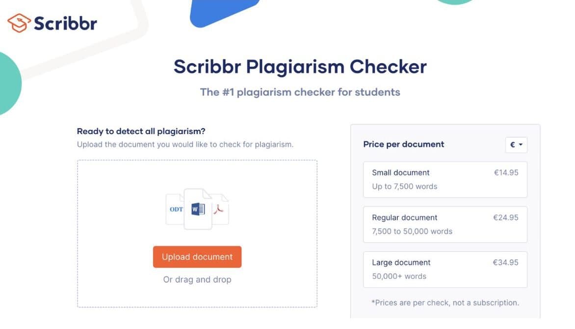 I 5 migliori verificatori di plagio per insegnanti da utilizzare nel 2025 7 Scribbr Controllo plagio