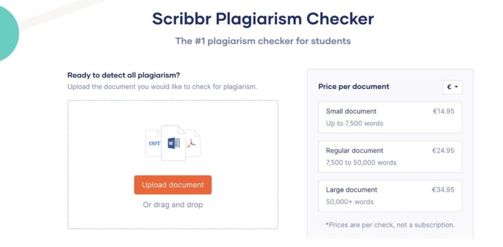 I 5 migliori verificatori di plagio per insegnanti da utilizzare nel 2025 7 Scribbr Controllo plagio