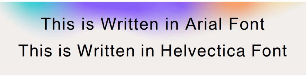 Comparação da fonte Arial com a fonte Helvetica