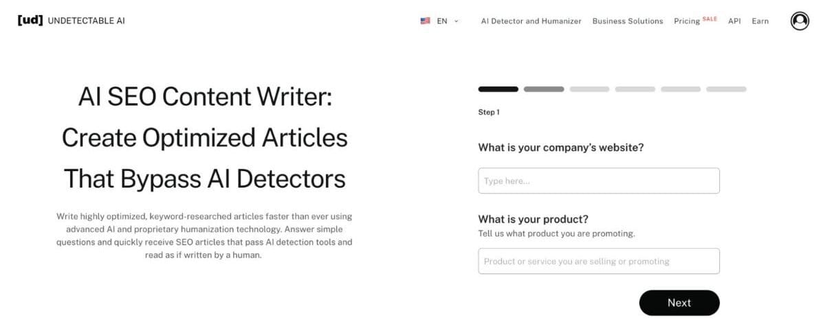 Undetectable AI SEO Content Writer