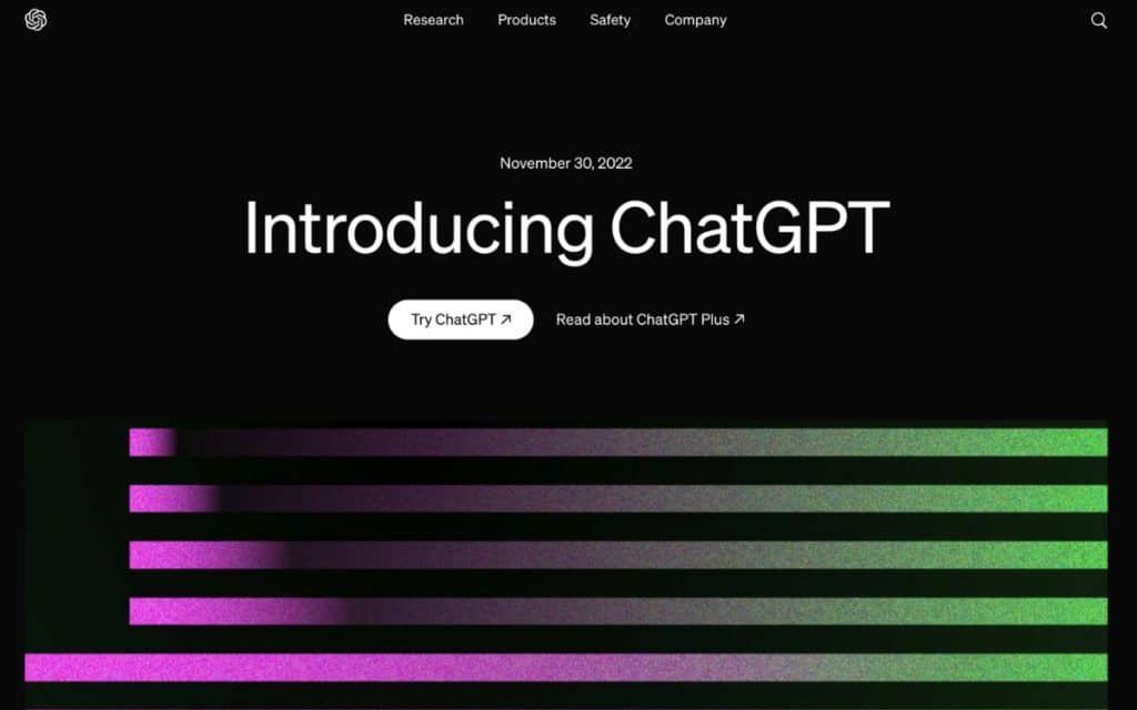 ChatGPT homepage