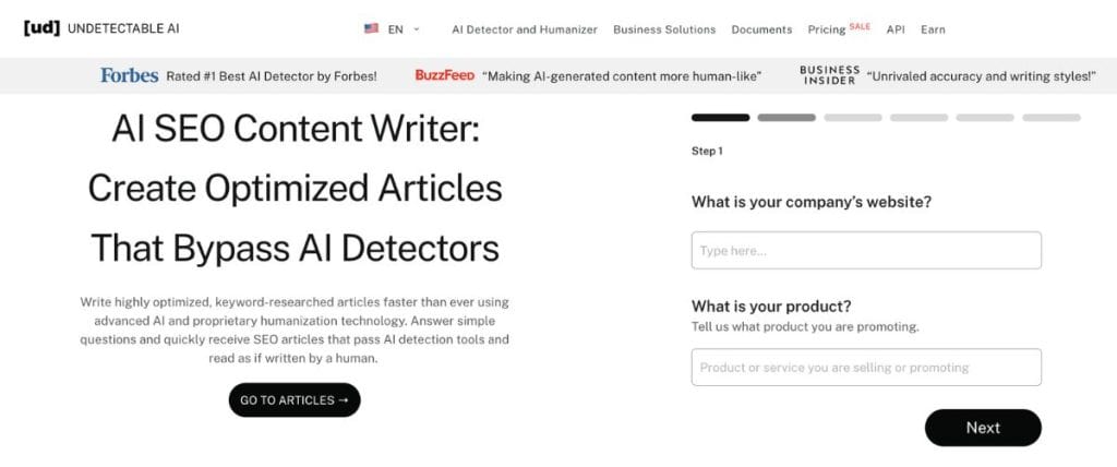 Undetectable AI SEO Content Writer