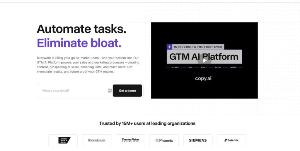 Copy.ai homepage