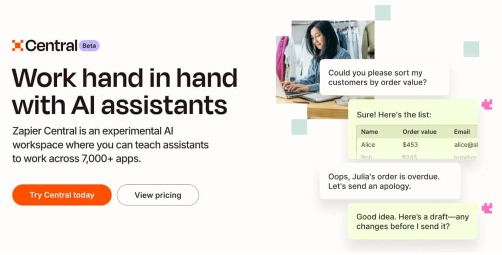 Best AI Chatbots of 2025: Top Picks and Comparisons 9 Zapier Central - The best AI assistant maker