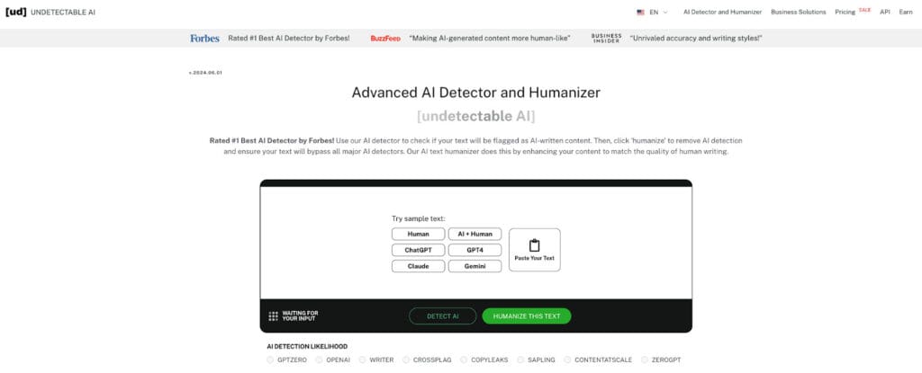 Undetectable AI's AI Detector and Humanizer