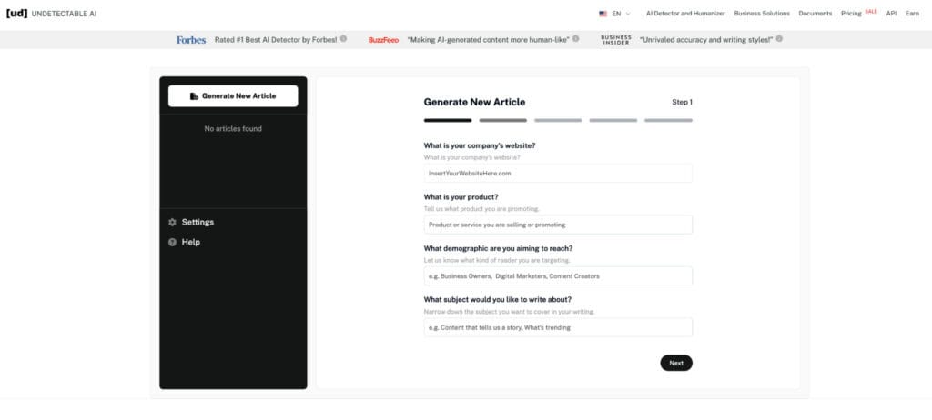 Undetectable AI SEO Writer