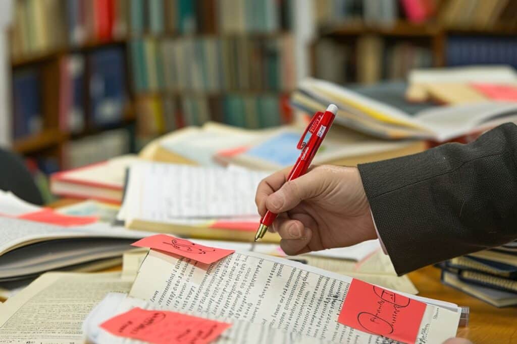 Comment rédiger une bibliographie : Formats et exemples 4 Editor marking corrections on printed manuscript