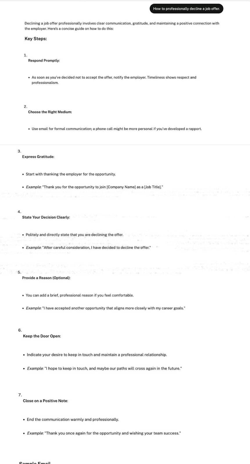 How to Decline a Job Offer: Email, Letter & Phone Scripts how to decline a job offer