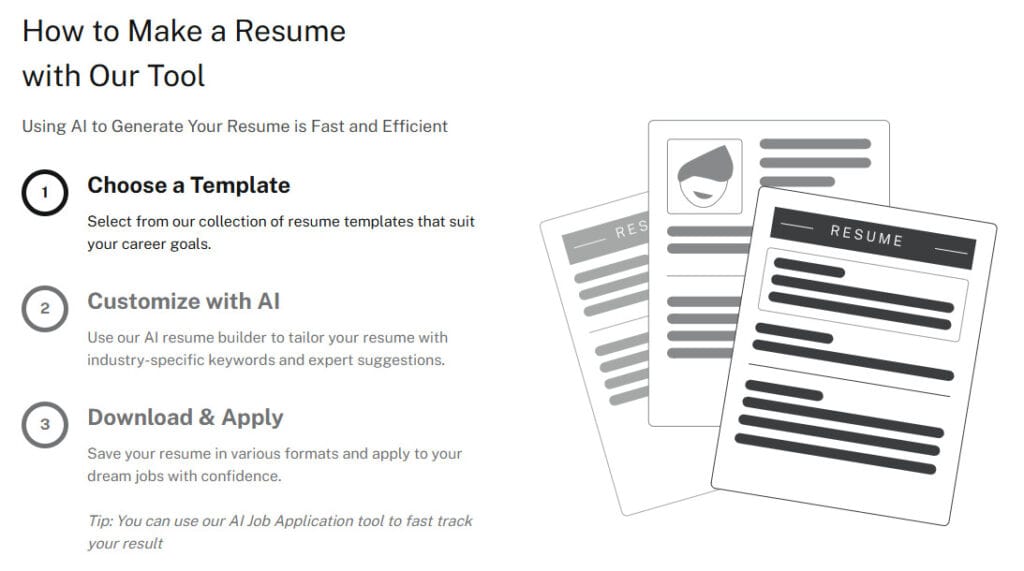 Undetectable AI resume builder