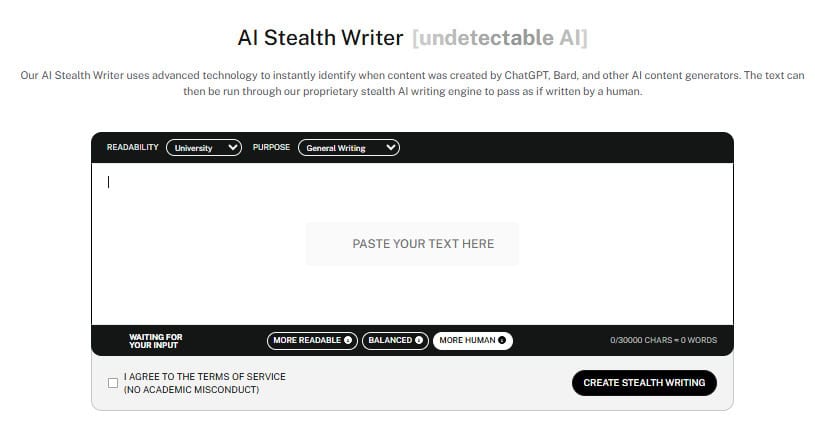 Undetectable AI-powered Stealth Writer