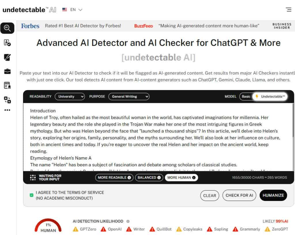 O conteúdo do GPT-o1 pode ser detectado por ferramentas de IA? gpt o1