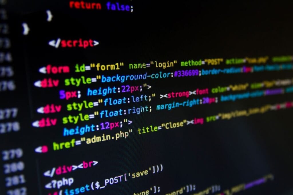 Desktop source code and wallpaper by computer language with coding