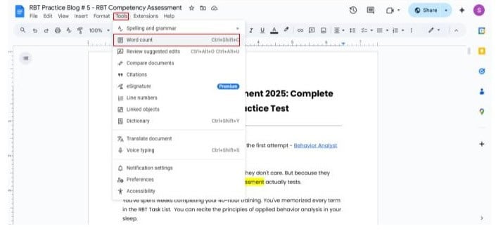 How to See Word Count on Google Docs google docs