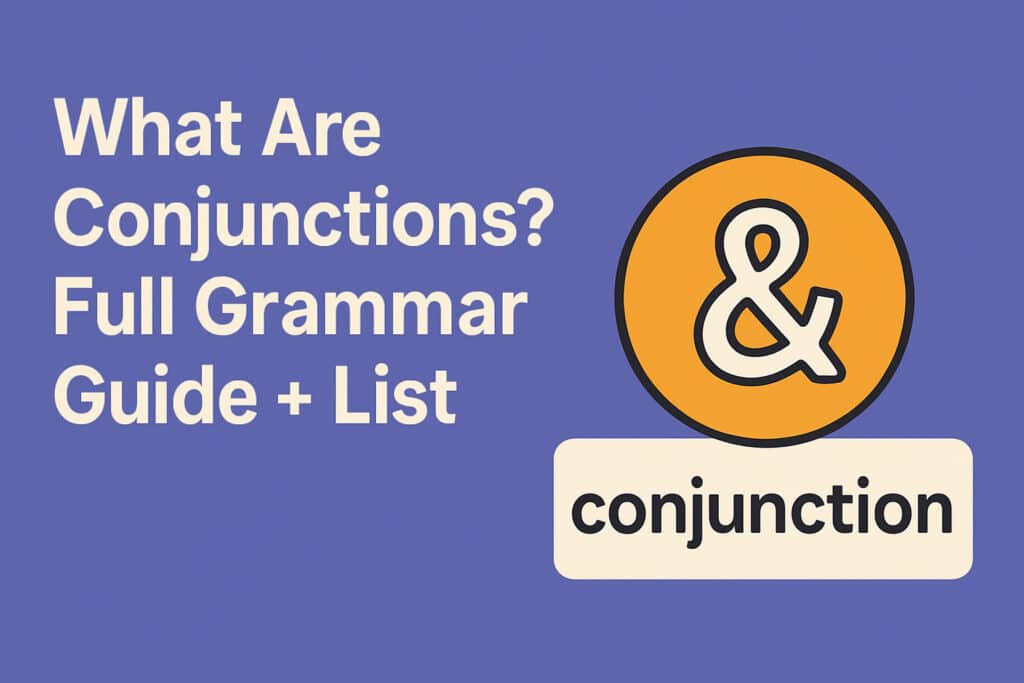 Text image explaining What are conjuctions