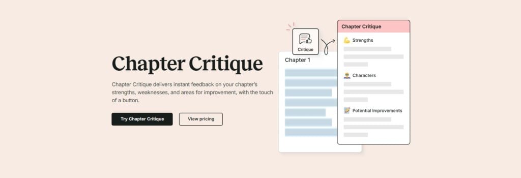 Screenshot of the ProWritingAid Chapter Critique