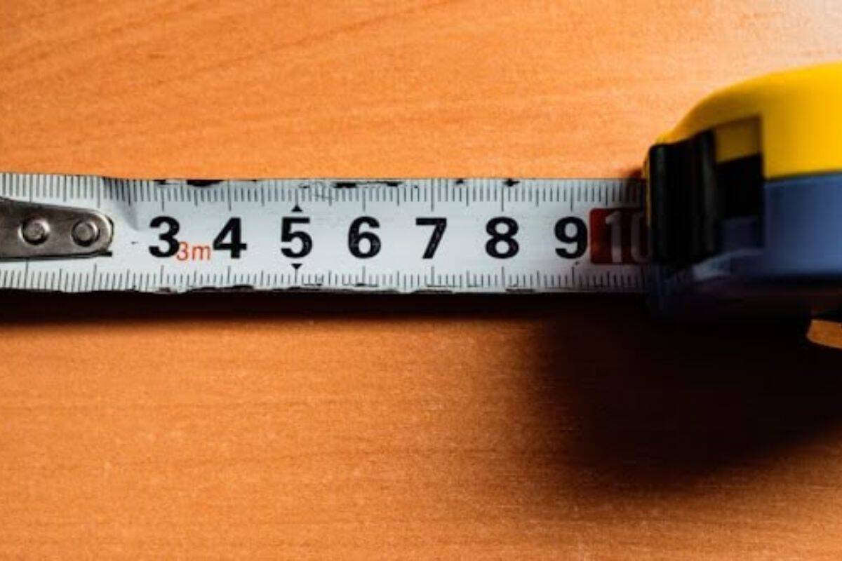 Stock image of a tape measure