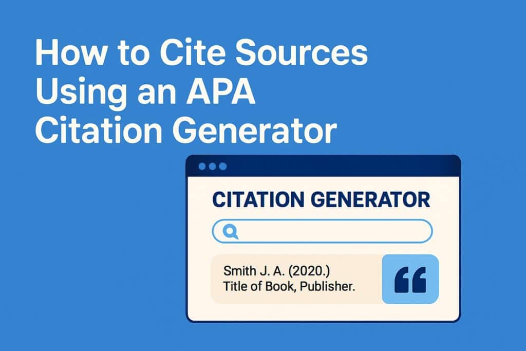 Wie man Quellen mit einem APA-Zitiergenerator zitiert apa zitiergenerator anleitung