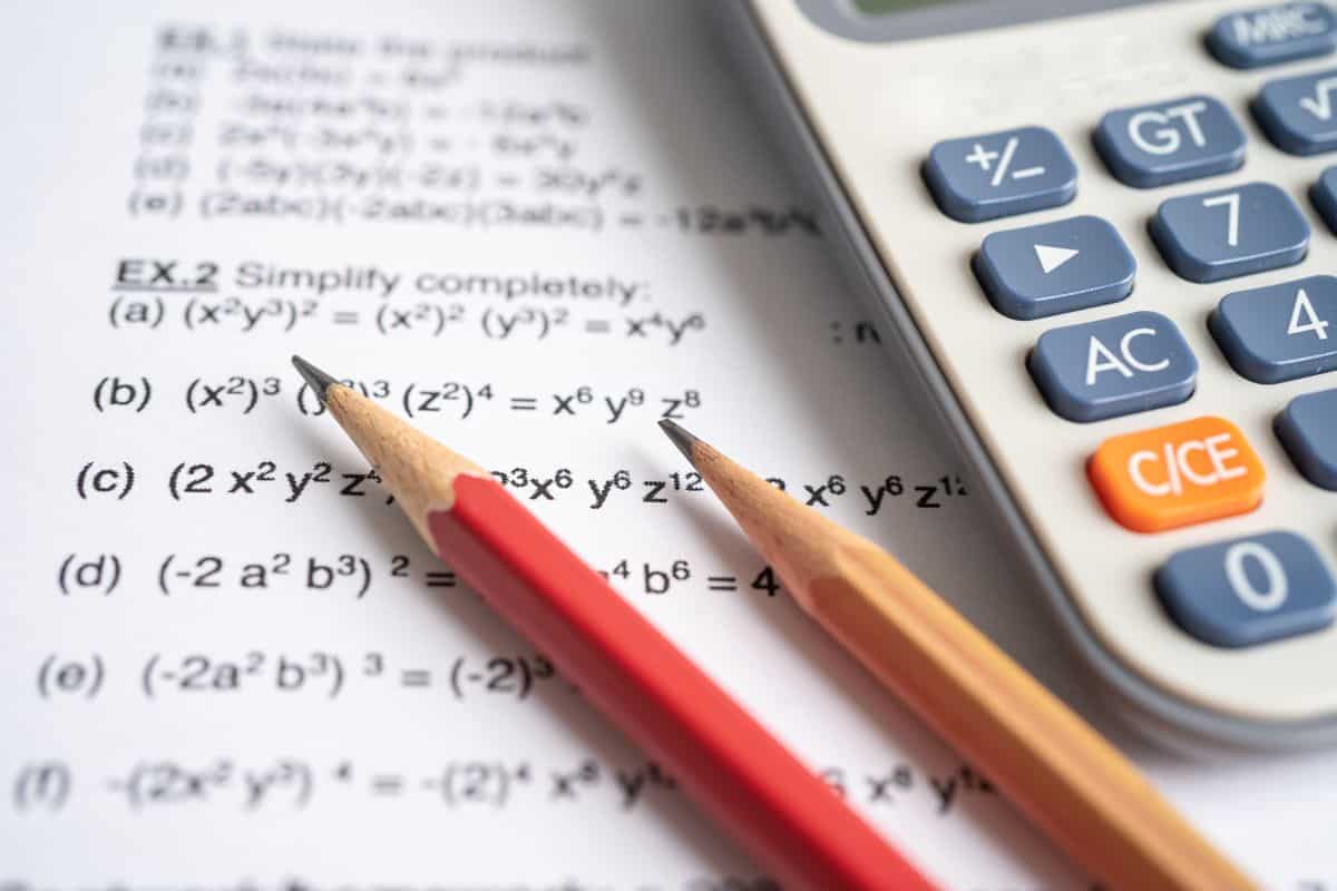 Math exam with a calculator