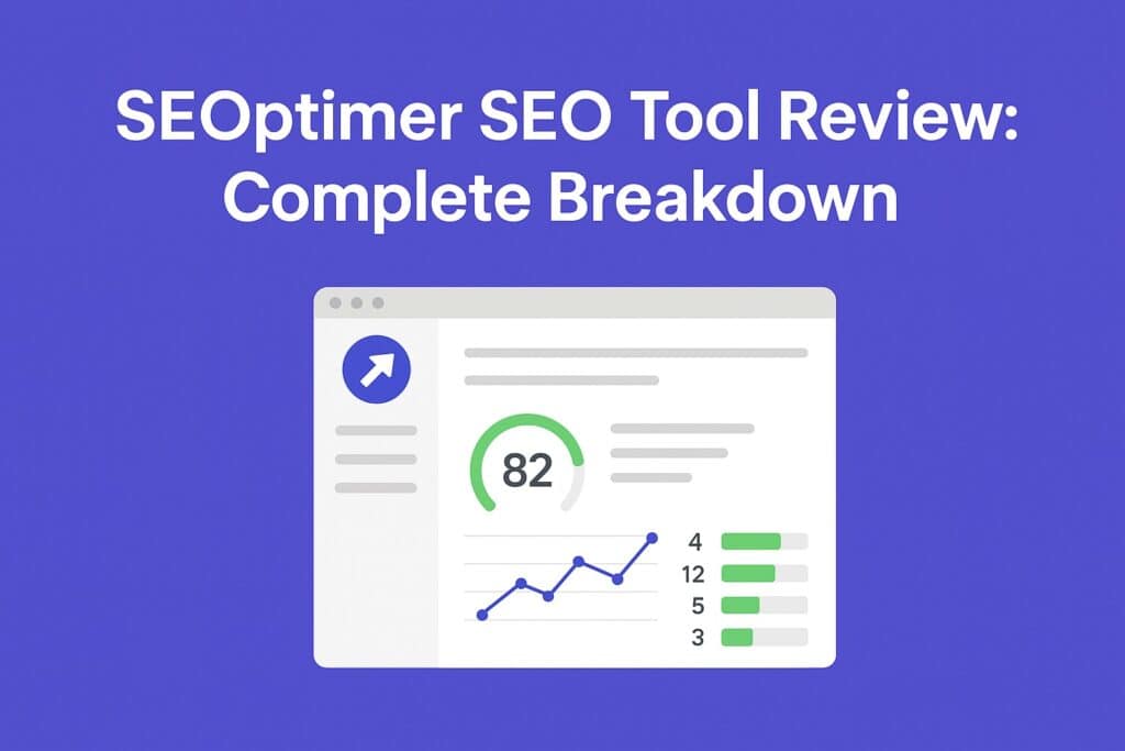 Análise do SEOptimer: Análise completa da ferramenta de SEO 2 Imagem de texto que diz Revisão da ferramenta SEOptimer SEO: Análise completa