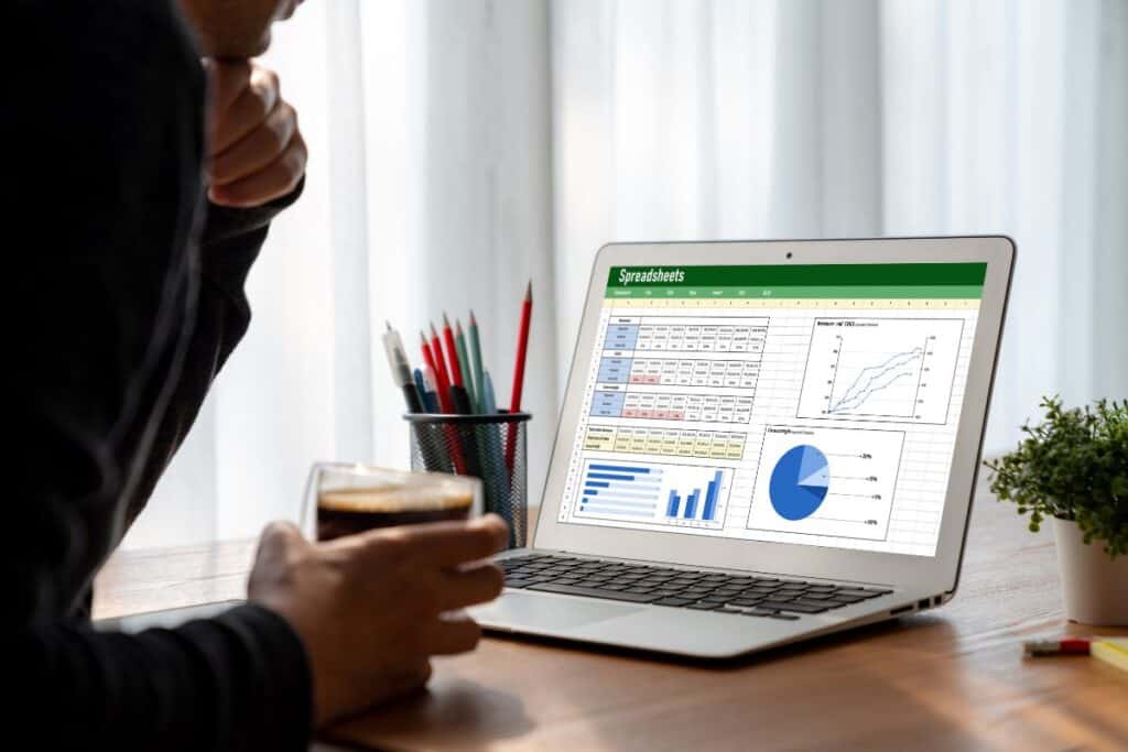 Cómo detectar contenido generado por IA en Google Sheets 2 Spreadsheet document information financial startup concept snugly