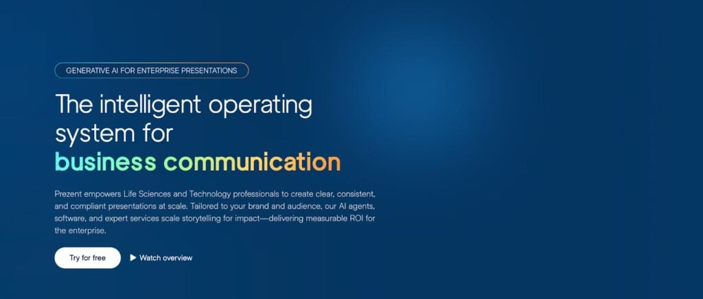 8 Die besten AI Powerpoint-Generatoren (und ihre Kosten) 9 screenshot of prezent tool