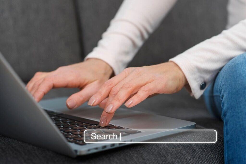 Homepage concept with search bar