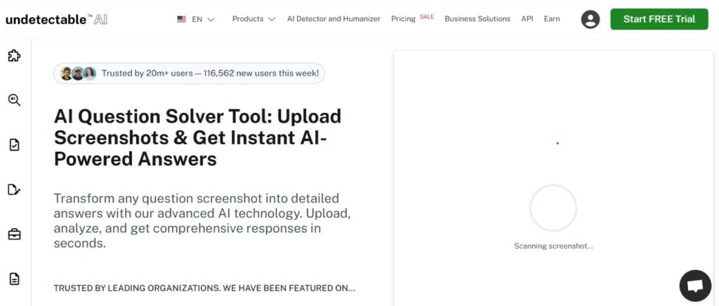 Por que a ortografia de Theatre vs. Theater é diferente 4 Captura de tela da varredura do Undetectable AI's AI Question Solver