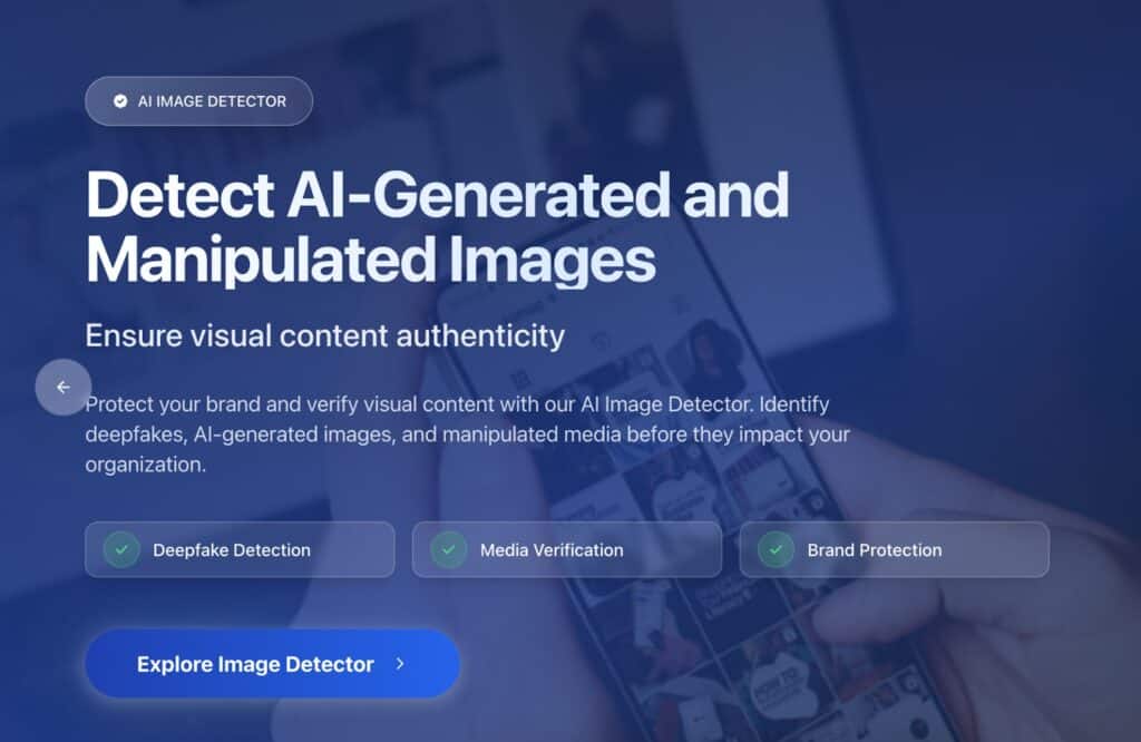 Screenshot of TruthScan’s AI Image Detector