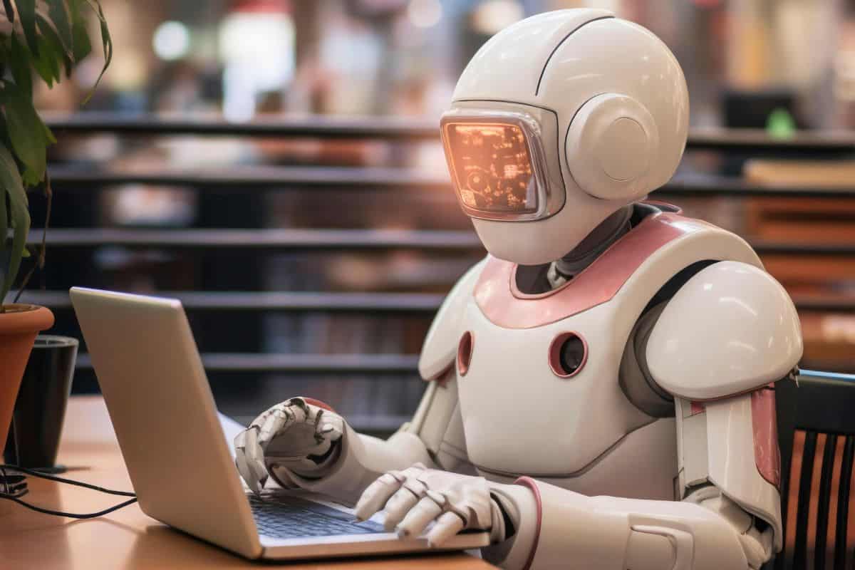 Robô antropomórfico que realiza tarefas humanas comuns