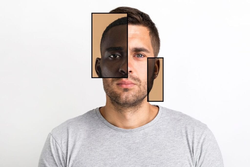 Concept de combinaison de traits du visage