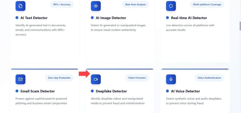 Comment détecter les Deepfakes à l'aide de notre IA Guide de détection des Deepfakes Guide de détection des Deepfakes