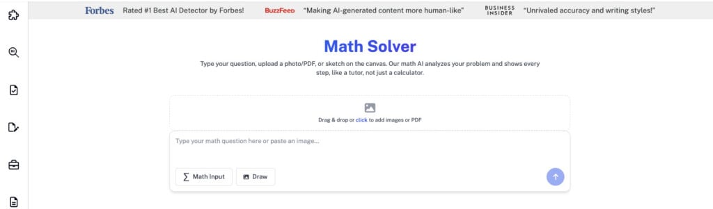 Undetectable AI's Math Solver screenshot
