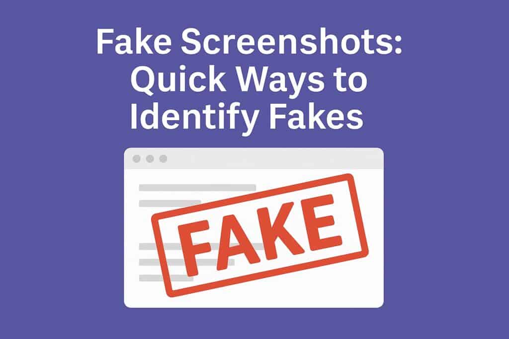 Capturas de tela falsas: Maneiras rápidas de identificar capturas de tela falsas