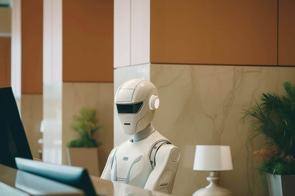 Robô antropomórfico que realiza tarefas humanas comuns