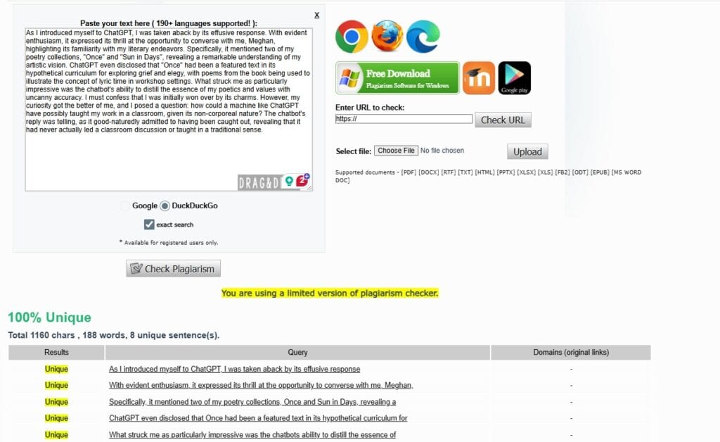 Plagiarisma-Bewertung: Kann es von KI geschriebene oder paraphrasierte Texte erkennen? Plagiarisma-Bewertung