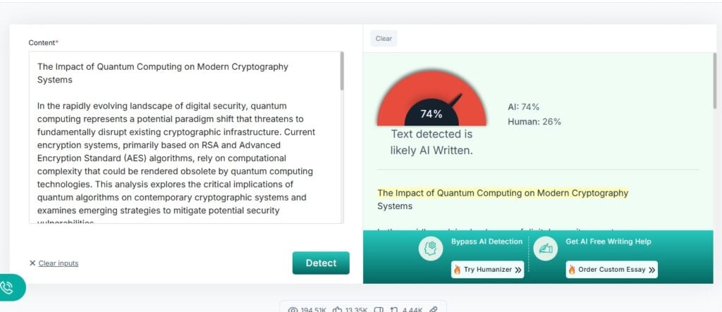 MyEssayWriter AI Review: Worth It or Not? 12 MyEssayWriter AI Sample 2 AI-generated essay screenshot