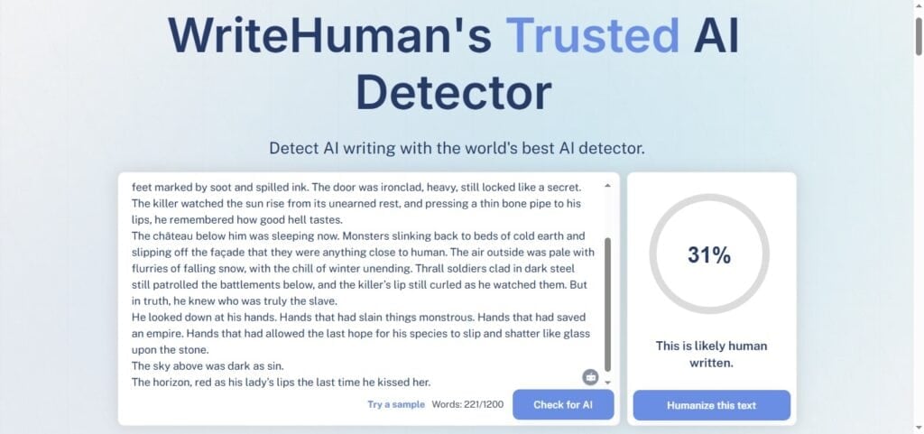 WriteHuman AI Review: Full Breakdown & Real Results writehuman ai review
