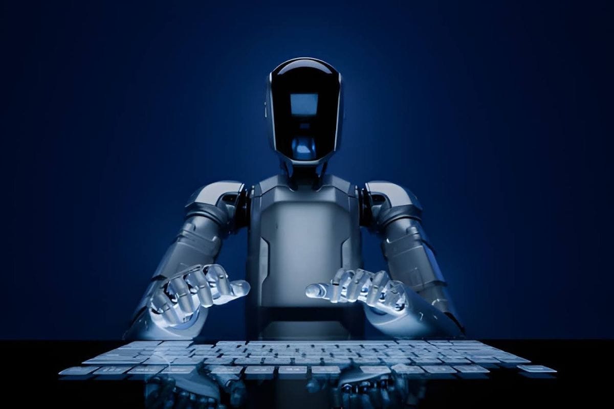 robot typing