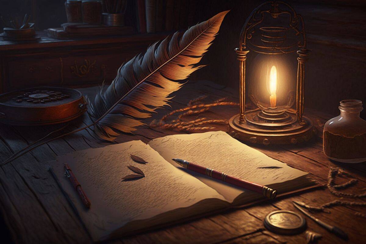 A still life with a lamp