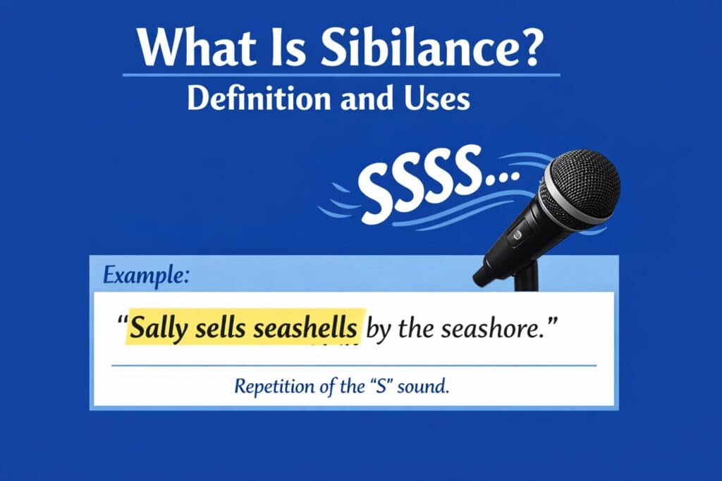 Qu'est-ce que la sibilance ? Définition et utilisations 2 Illustration de la sibilance