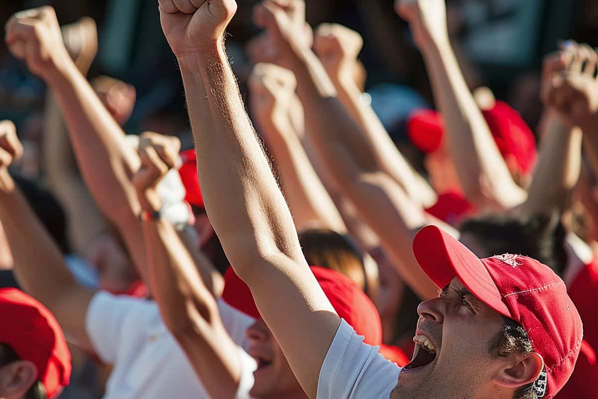 Lot people cheering tennis arena crowd excitement sports event