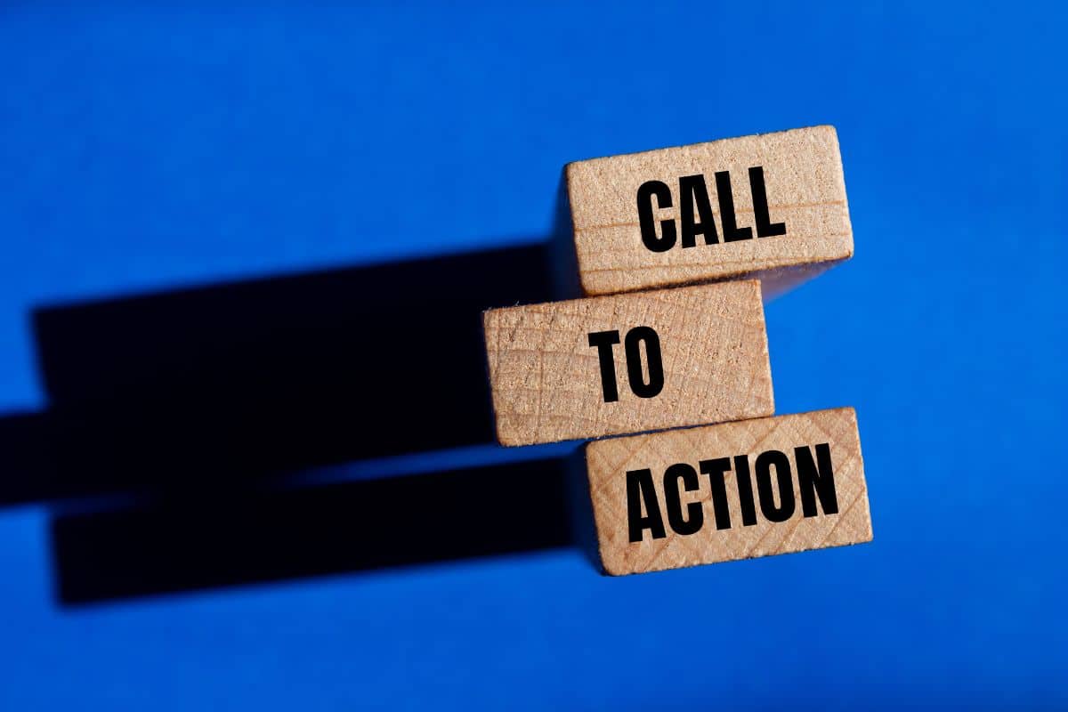 avatar Call to action words written on wooden blocks with blue background