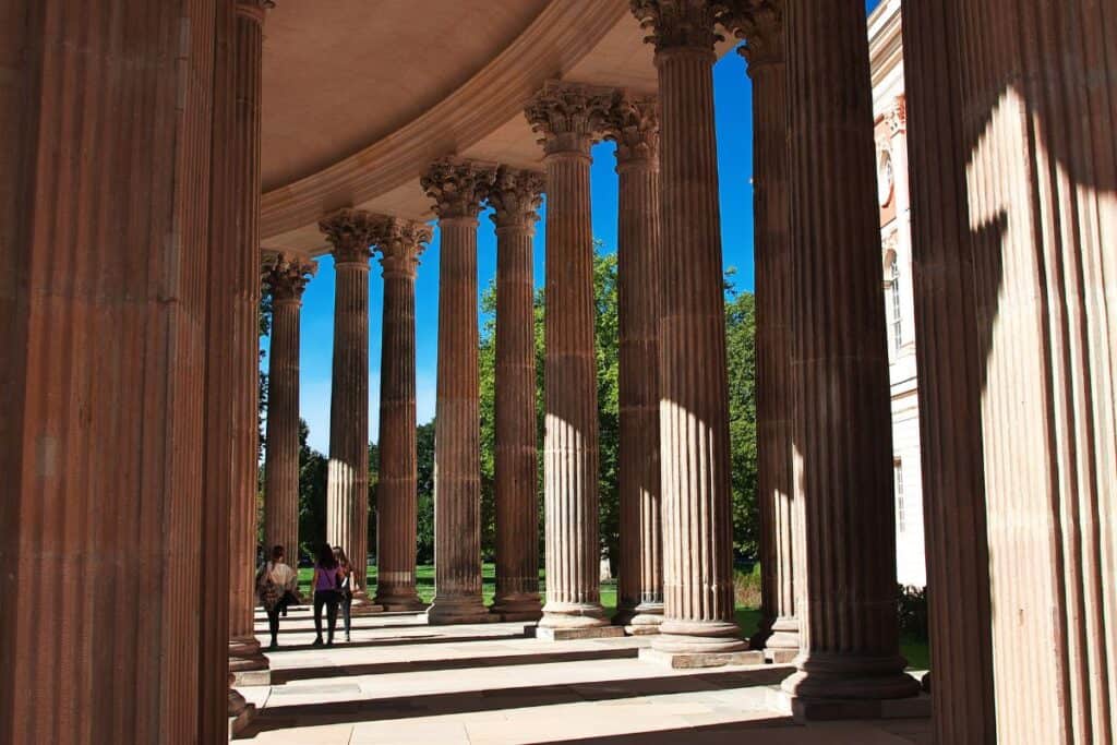 Vintage potsdam palace, berlin, germany